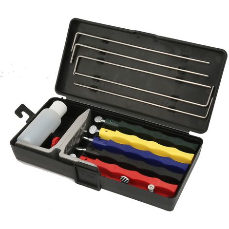 Ensemble de pierres à aiguiser professionnelles pour la cuisine, système d'affûtage d'angle fixe pour couteaux. (1/5)