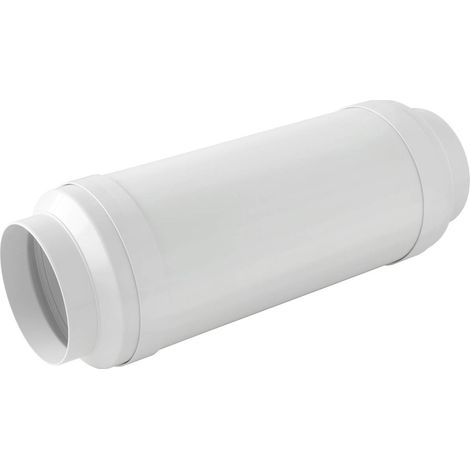 La Ventilazione STK125CB Silenziatore acustico concentrico per cappe e canalizzazioni ø 125 mm. colore bianco. (1/5)