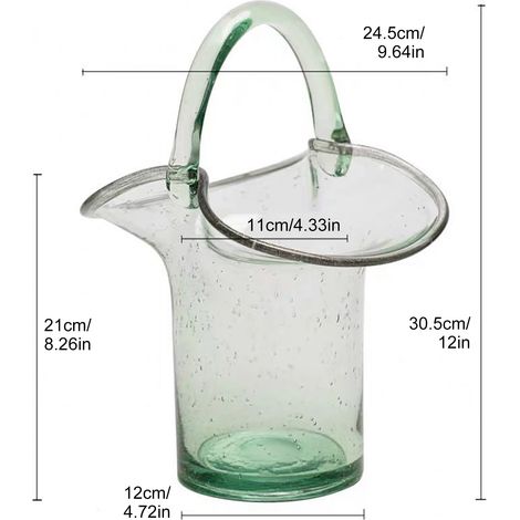 Elegante und dekorative Glasvase für Blumen und Pflanzen, grün (1/5)