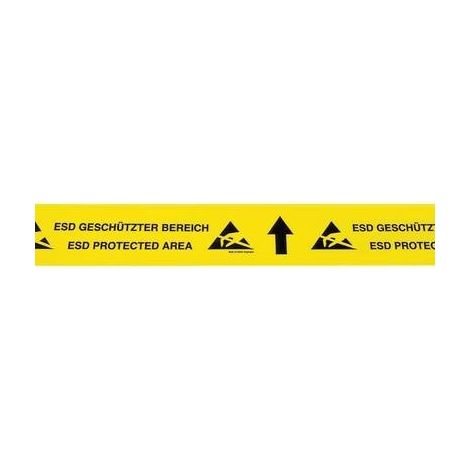 BJZ Nastro adesivo ESD 15 m Giallo, Nero (L x L) 15 m x 70 mm C-195 075 (1/2)