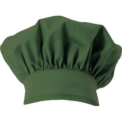 Gorro francés de cocinero con frunce VELILLA Serie 404001 Verde caza