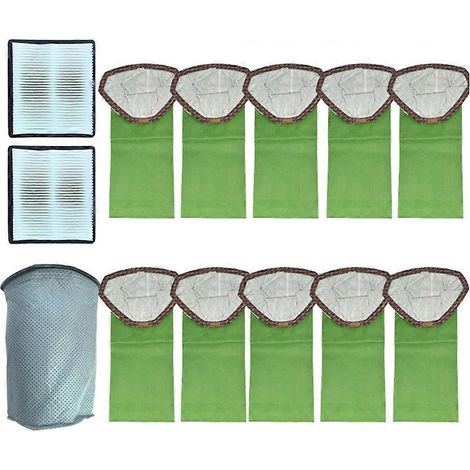 13 pièces pour aspirateur dorsal ProTeam Super Coach Pro 10 / GoFit 10 : sacs microfiltres + sac en tissu réutilisable (1/5)