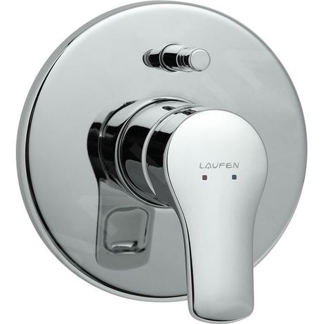 Laufen Citypro - Mitigeur de baignoire pour montage encastré, 2 sorties, valve d'aération, chrome HF500989100000 (1/2)