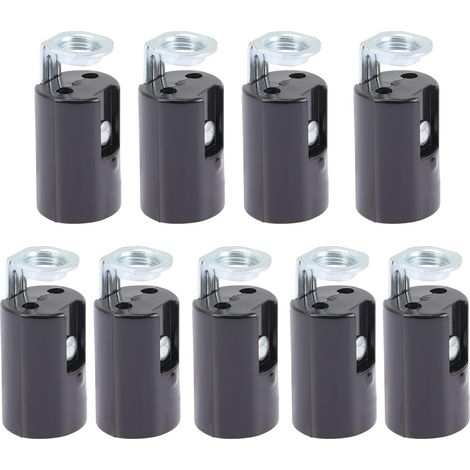 Lot de 9 Douilles à Culot E14 pour Lampe à Bougie, Supports en Plastique et Fer, Multifonctionnels et Faciles à Installer pour Lustres et Éclairage Intérieur (1/5)