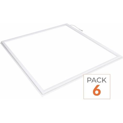 Pack de  6 - Dalle LED Cadre Lumineux 60x60 Slim 36W BLANC - Blanc Froid 6000K - 8000K - SILAMP