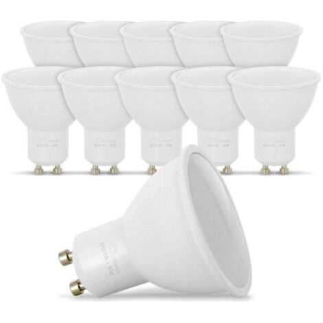 BUNTHAUS Lot von 10 Ampullen LED GU10 5W äq. Blanc Chaud, 3000K, einfach zu installieren und zu nutzen