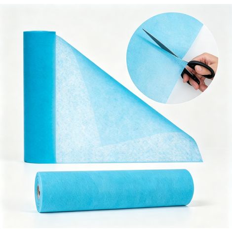 Chemin de Table Intissé Bleu 30 cm x 25 m - Rouleau à Découper Imperméable et Antitache - Décoration Mariage et Fête (1/5)