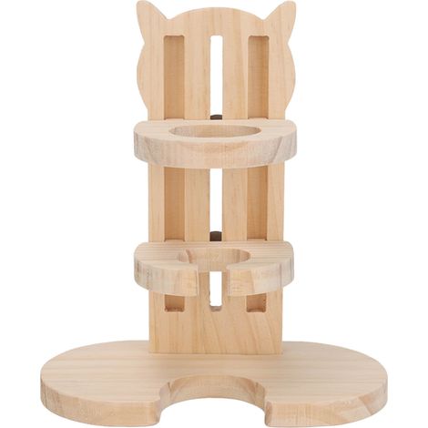 Support en bois pour biberon de hamster, stable, haute densité, étanche, réglable, pour petits animaux de compagnie (hamsters). (1/5)