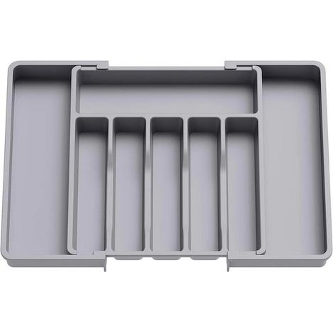 Portaposate con cassetto - Portaposate estensibile con cassetto - Portaposate compatto in plastica - Adatto per cucine - Nero (1/5)