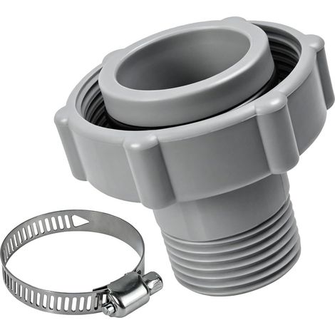 Bonde de piscine P6D1420, raccord de vidange de 3,8 cm avec anneaux de serrage, adaptateur de tuyau pour raccord inférieur de piscine (1/5)
