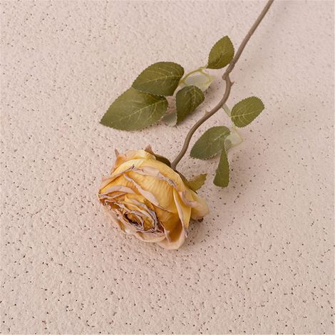 Rose Artificielle - Longueur Totale 39,5 cm - Diamètre Fleurs 6,5 cm - Décoration Intérieure Mariage Fête Bureau Jardin - 1 Pièce (1/5)