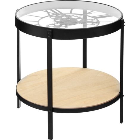 Table café déco pendule mécanique Atmosphera