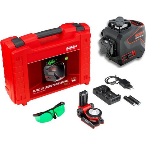Sola Linienlaser PLANO 3D green Professional 71017201 Koffer Profiset 360° Akku (1/5)