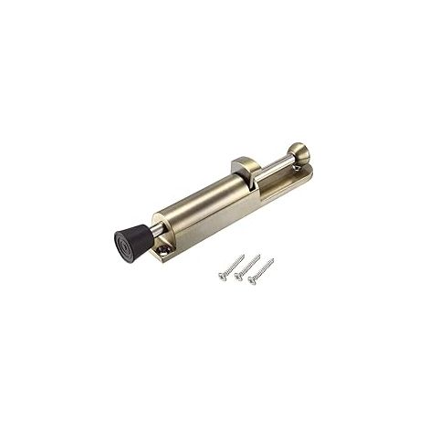 Verstellbarer Fußtürstopper, Federtürstopper mit Schrauben, Bodentürstopper aus Zinklegierung, geeignet für den Innen- und Außenbereich, Schwarz (1/4)