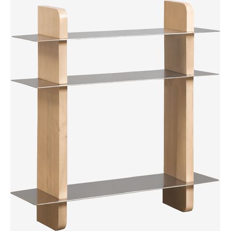 SKLUM Wandregal ↔︎ 100 cm aus Mangoholz und Stahl Tokyo              Mango-Holz                     