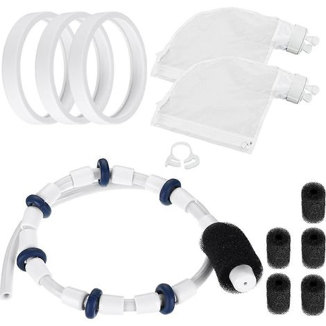 Pièces détachées pour nettoyeur de piscine Polaris 280 480 : 1 tuyau de balayage, 3 pneus, 2 sacs filtrants pour aspirateur, 6 tuyaux de balayage. (1/5)