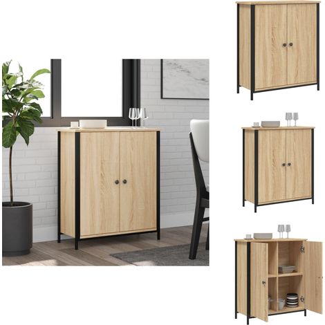 Buffet chêne sonoma 70x30x80 cm bois d'ingénierie - Buffet - Commode - Meuble De Rangement - Mobilier - Décoration Intérieure (1/5)