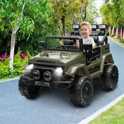 Coche Eléctrico para Niños 12V, Mando a Distancia, Vehículo Infantil, Cinturón de Seguridad, Suspensión, 3 Velocidades, Luces LED, Música, de 3 a 8 Años (1/5)