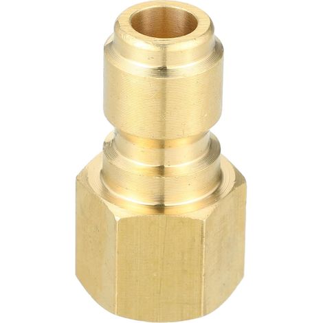 High Pressure Washer Fitting/Universal Male Adapter For Car Wash Gun/Heavy Duty Brass M14 X 1.5/1 Piece Copper Color Laiton, 38x22mm, 5000 PSI, 212°F, Universel Pour Pistolet De Lavage De Voiture, Ad (1/5)