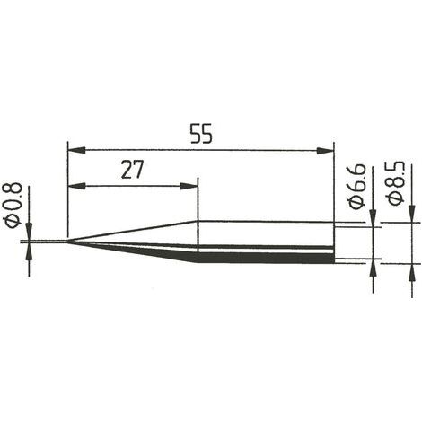 Ersa 842 SD Lötspitze Bleistiftform, verlängert Spitzen-Größe 0.8 mm  Inhalt 1 St. (1/2)