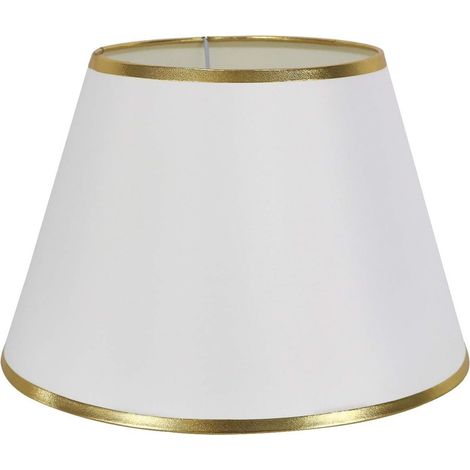 Abat-jour de Chevet Abat-jour Mural,White mit Gold Brim (Haut)16(Taille)20cm(Bas)30cm (1/5)