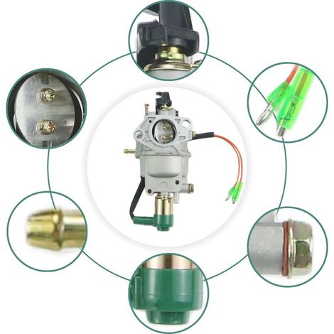 Générateur à amortisseur manuel GX390 GX270 5KW 13HP GX340 11HP 182F 188F avec carburateur, amortisseur manuel, adaptable à différentes températures. (1/3)