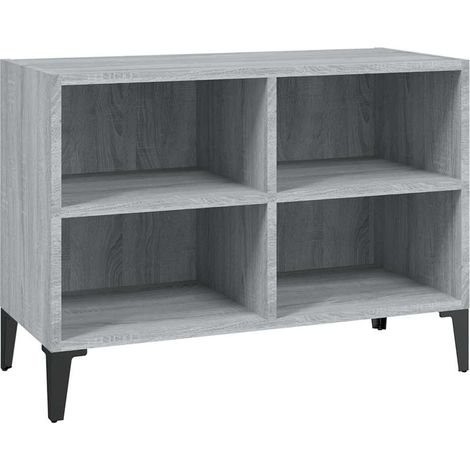 Meuble TV, Étagère TV, Meuble de Salon, avec pieds en métal Sonoma gris 69,5x30x50 cm OIB8174E (1/5)
