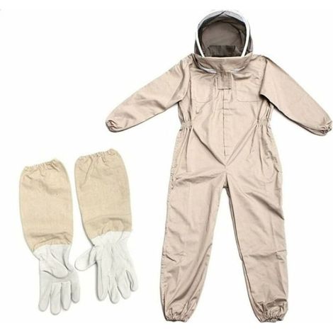 Combinaison d'apiculteur XXL Coton doux et respirable Gants et voile amovible inclus Protection optimale contre les abeilles (1/5)