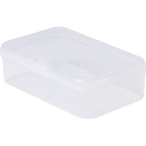 Boîte de rangement rectangulaire en plastique transparent, organisateur de collection (1/5)