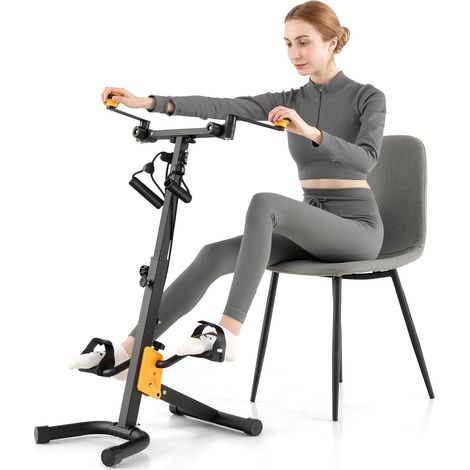 Folding Pedal Exerciser Physical Therapy Exercise Bike With Adjustable Handgrip (1/5)