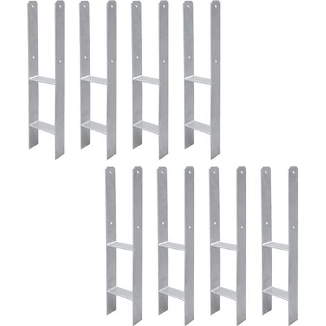 SWANEW Pfostenanker H-Anker H-Pfostenanker Pfostenträger Pfostenhalter 121mm 8 Stück (1/5)