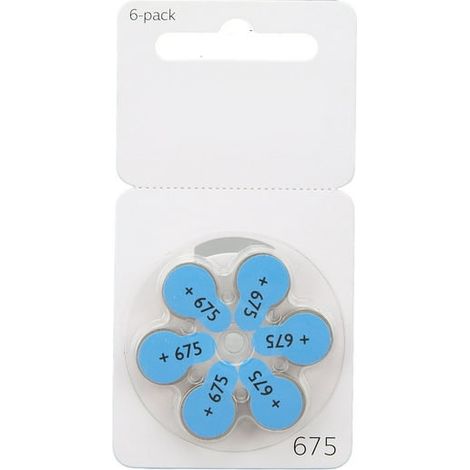 Piles de 675 pour appareils auditifs, 60 pièces, batteries zinc-air longue durée, aides auditives contour d'oreille, puissance stable, remplacement facile. (1/5)