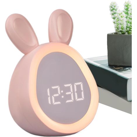 Horloge "Il est temps de dormir" pour enfants - Entraîneur de sommeil avec veilleuse et minuterie d'extinction automatique, parfait pour tout-petits (1/5)