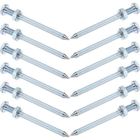 Aérateur de pelouse à pointes pour ameublir le sol, 12 piquets métalliques de rechange (1/5)