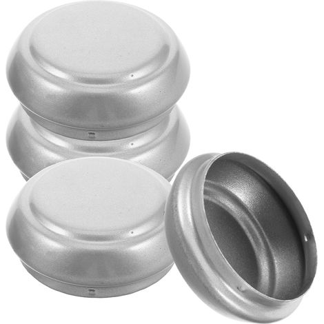 4pcs Enjoliveurs de Roue Métalliques Argentés Design Précis et Ajustement, Couverture de Protection pour Accessoires Automobiles Véhicule (1/5)