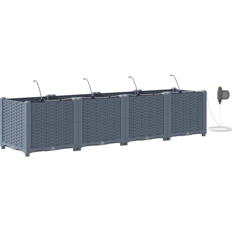 Maison Exclusive - Garten-Pflanzgefäß 4 pcs Hellgrau 160 x 40 x 3