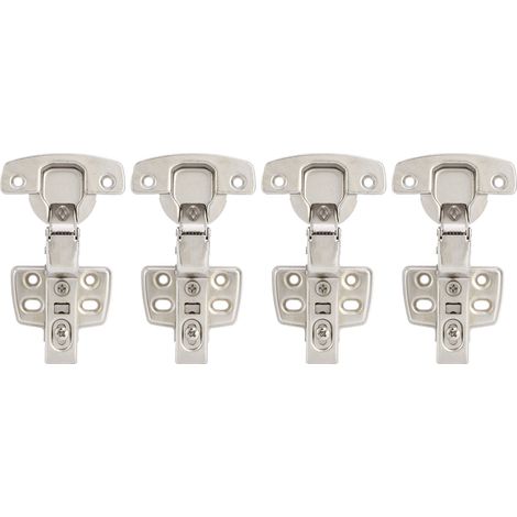 Set mit 4 Küchenschrankscharnieren mit Soft-Close-Mechanismus, kaltgewalzter Stahl, gebogener Arm 11,3 x 7,2 x 3,6 cm (1/5)