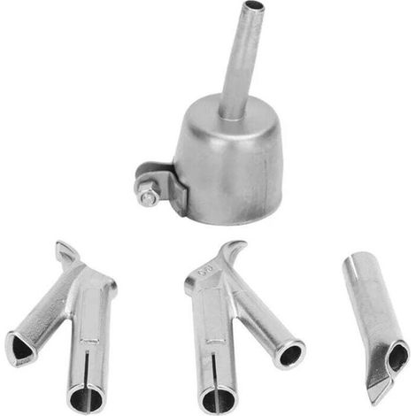 ZVD 4 PCS Buses de soudage à 4 vitesses pour vinyle Pvc plastique ventilateur à Air chaud buse de vitesse Triangle 5Mm tête de soudage ronde alliage Y Type (1/4)