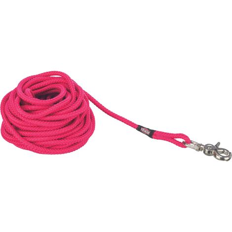 Laisse à Pister, Mousqueton, Ronde, S–L: 20 m/6 mm, Fushia (1/5)
