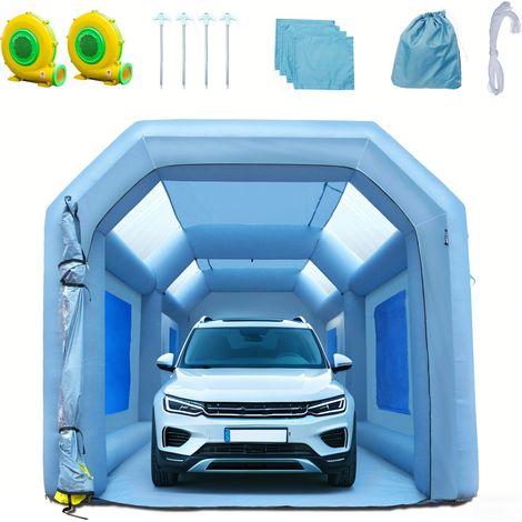 VEVOR Cabina de Pintura Inflable 6 x 3  x 2,5 m Carpa Hinchable de Pintura de Coches en Oxford 210D con Sistema de Filtración 2 Sopladores 480W + 750W Estación de Trabajo de Pintura Taller de Garaje (1/5)