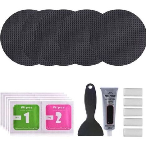 Kit De Réparation Trampoline - Patchs Carrés Rectangulaires Ronds - Adhésif Imperméable - Pour Tapis Trampoline - 1 Unité (1/4)