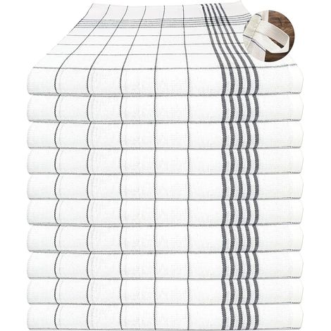 Juego de 10 paños de cocina, 100% algodón, 50x100 cm, 45x90 cm, 10,5 (95 g, 10 piezas)
