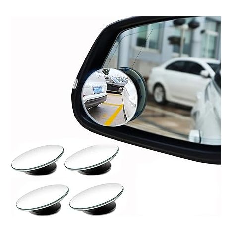 Rétroviseur d'angle mort, Miroir d'angle Mort pour Voiture, rotation réglable 360° inclinaison réglable, Pour voiture universelle, SUV, camionnettes, camions - 4 Pcs (1/5)
