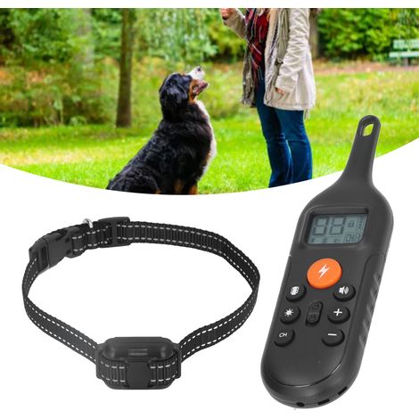 Collier de dressage pour chien avec télécommande sans fil, étanche, localisateur LED, dispositif anti-aboiement, chargement USB. (1/5)