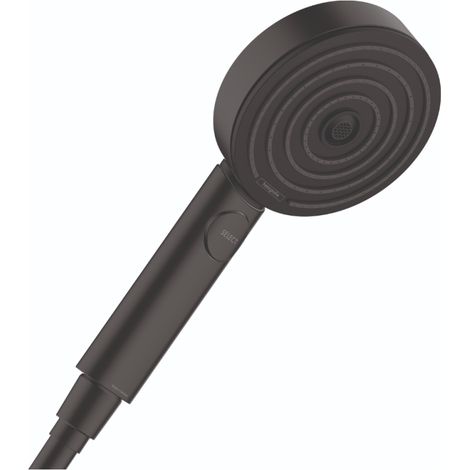 Hansgrohe Pulsify Select - Cabezal de ducha Relaxation 105, 3 chorros, EcoSmart, negro matee 24111670