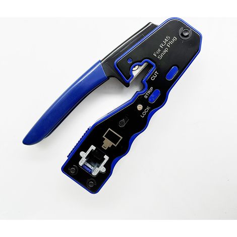 Pince à Sertir RJ45 Professionnelle - Outil Réseau Multifonction pour Crimpage, Dénudage et Coupe de Câbles Ethernet (8P) (1/3)