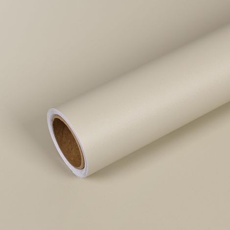 Papier Peint Beige Mat Papier Peint Uni 40 cm× 300 cm Rouleau Adhesif pour Meuble Chambre Salon Vinyl Adhesif Cuisine Lavable Papiers Peints Decoratif (1/5)