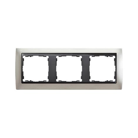 Marco compacto para 3 elementos Simon 82  Gris (1/2)