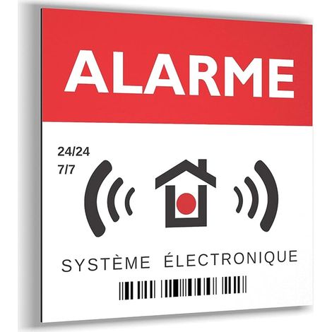 Alarm Panel Square 15 cm Aluminium Not PVC Report Surveillance Camera System for Wall Pole Barrier (1/3)