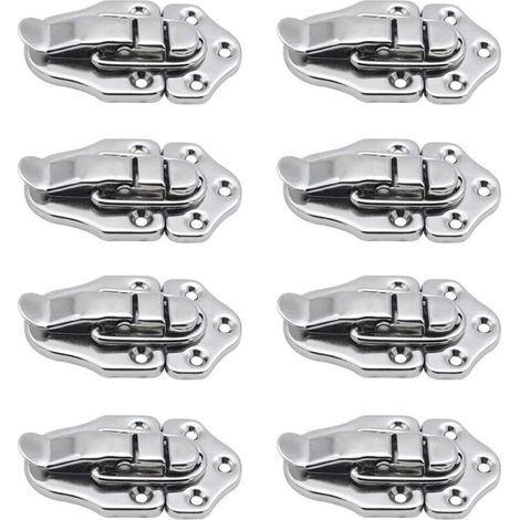 8 Fermoir à bascule loquets Verrou à bascule Fermeture a Levier Fermeture pour coffret à bijoux Coffrets Cadeaux Coffre à Outils valise et Coffre - Argent (1/5)